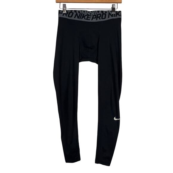 Nike Pro Pants Men's Black Legging Base Layer Compression Active Running M - Picture 1 of 9